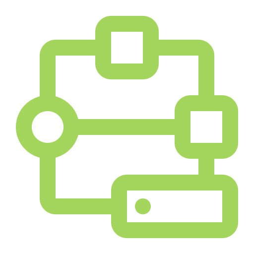 Green abstract geometric network design.